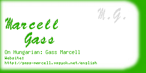 marcell gass business card